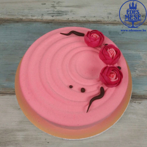 11: 9 szeletes csokis málnával mousse torta (21cm átmérő) pink