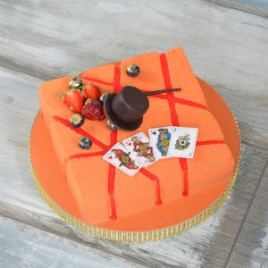 №12: Narancssárga 11 szeletes torta (17x17cm)
