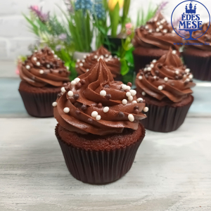 Csokoládés muffin csokigolyókkal 6 db 