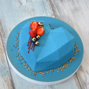 №3 Kék 6 szeletes torta (17x17 cm)