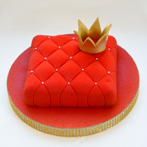 №04: 7 szeletes áfonyás mousse torta (16x16 cm) piros