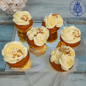 Arany-fehér muffin 6db