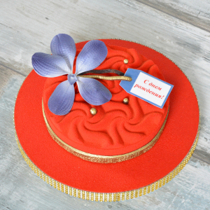 №17: Piros 5 szeletes torta (16 cm átmérő)